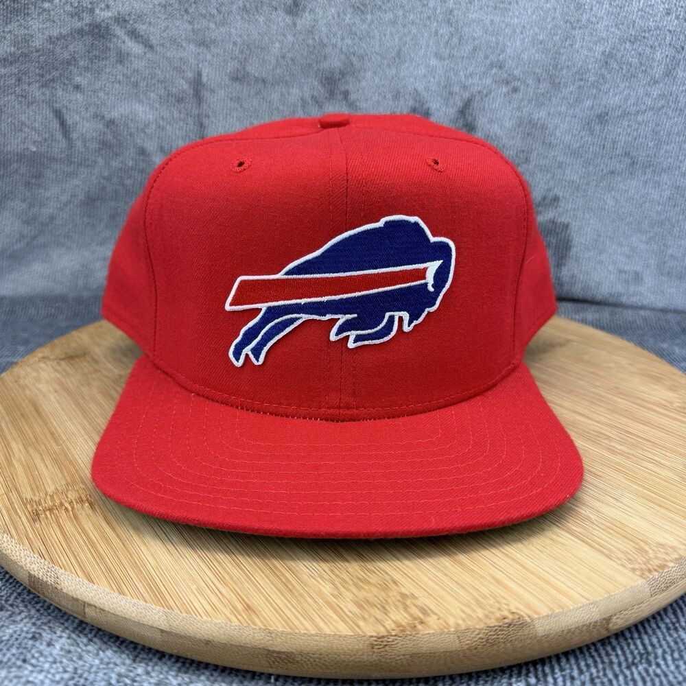 Buffalo Bills Vtg Hat Cap Fitted Mens 7 7/8 Red NFL Football New Era 90s